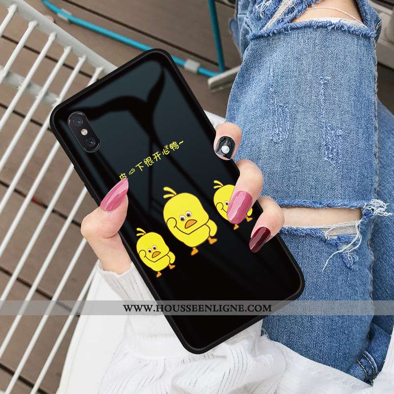 Housse Xiaomi Mi 8 Pro Créatif Ultra Net Rouge Petit Miroir Protection Noir