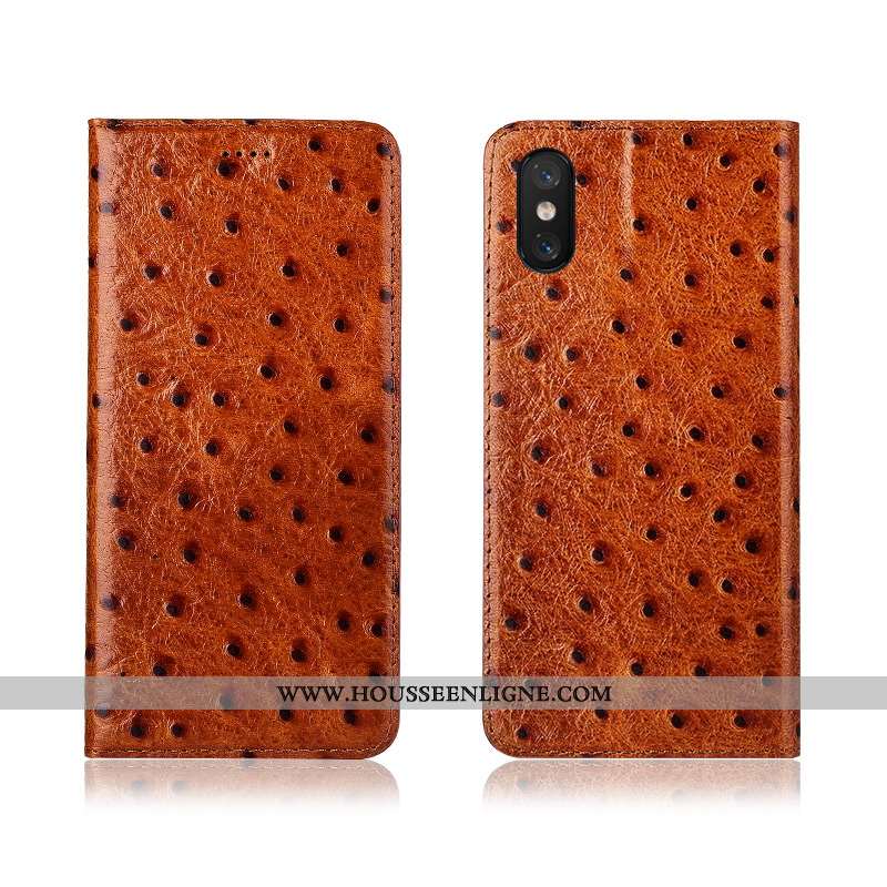 Housse Xiaomi Mi 8 Pro Cuir Modèle Fleurie Petit Jeunesse Étui Coque Téléphone Portable Orange