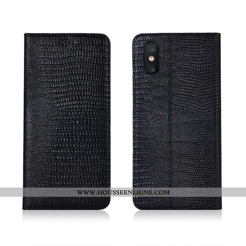 Housse Xiaomi Mi 8 Pro Modèle Fleurie Fluide Doux Jeunesse Étui Cuir Véritable Protection Incassable