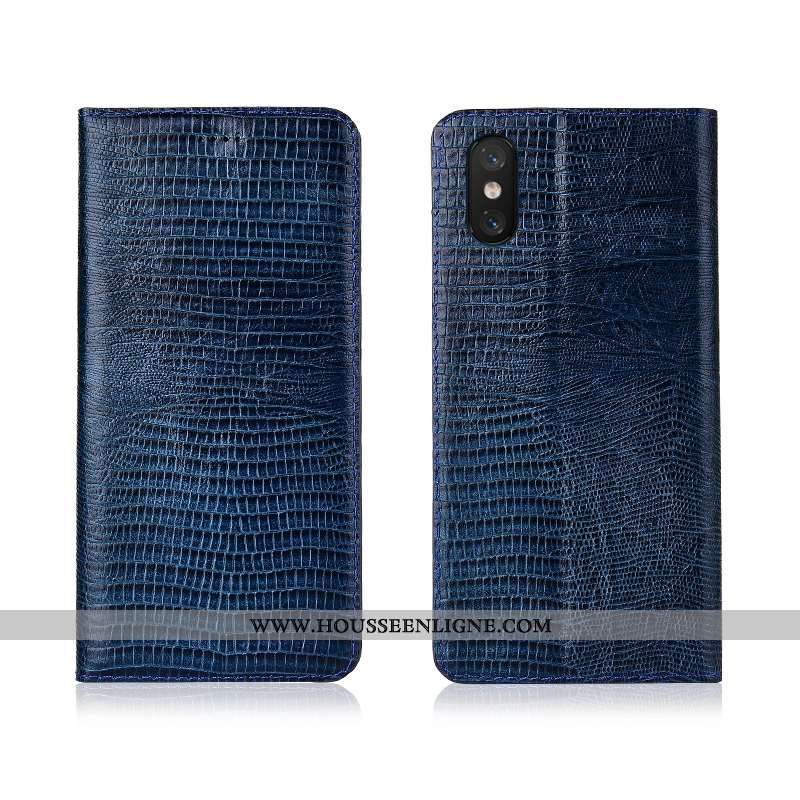 Housse Xiaomi Mi 8 Pro Modèle Fleurie Fluide Doux Jeunesse Étui Cuir Véritable Protection Incassable