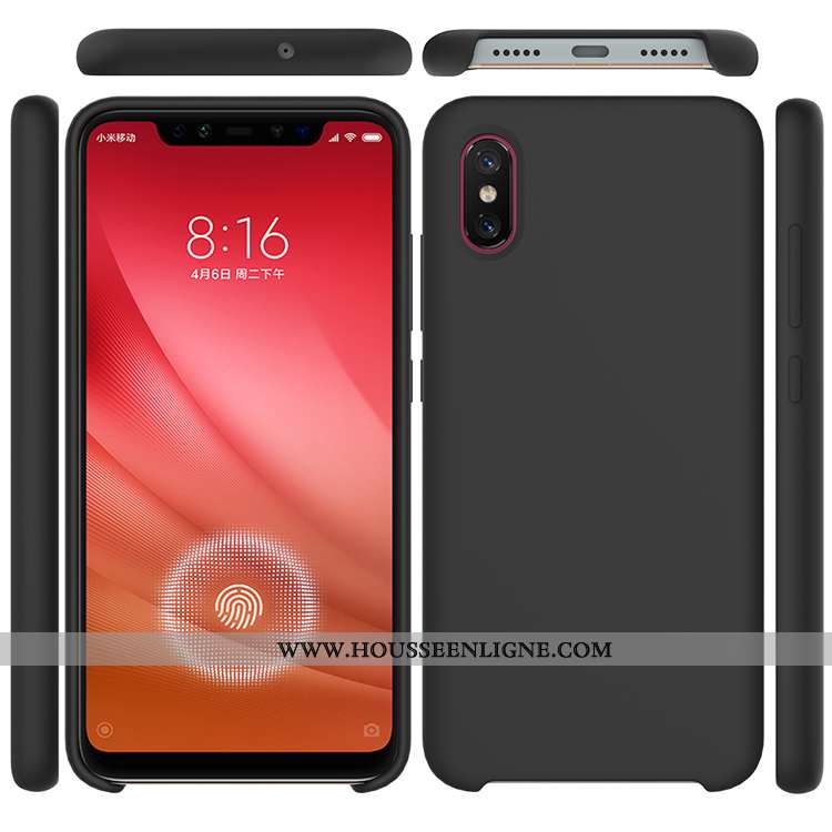 Housse Xiaomi Mi 8 Pro Modèle Fleurie Silicone Téléphone Portable Violet Couleur Unie Simple Petit