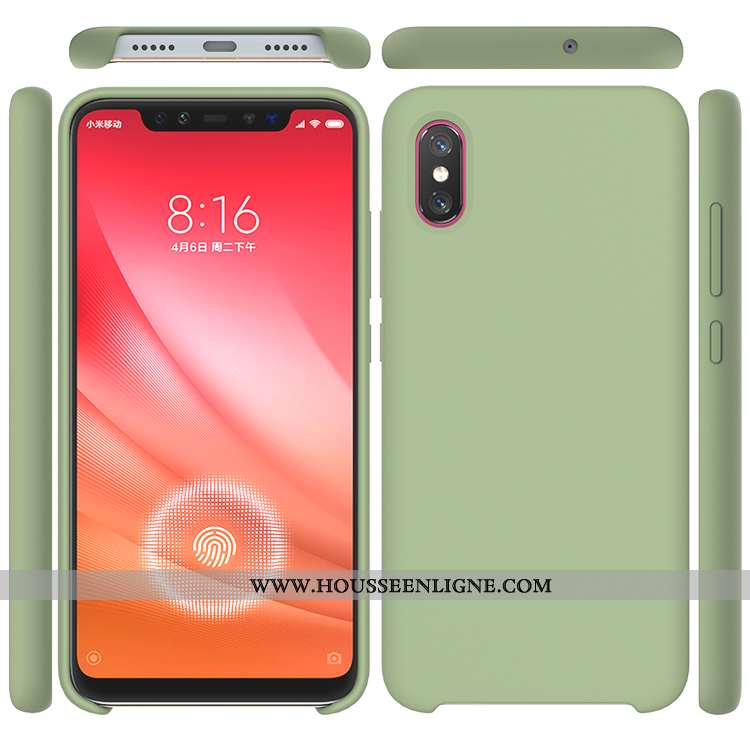 Housse Xiaomi Mi 8 Pro Modèle Fleurie Silicone Téléphone Portable Violet Couleur Unie Simple Petit