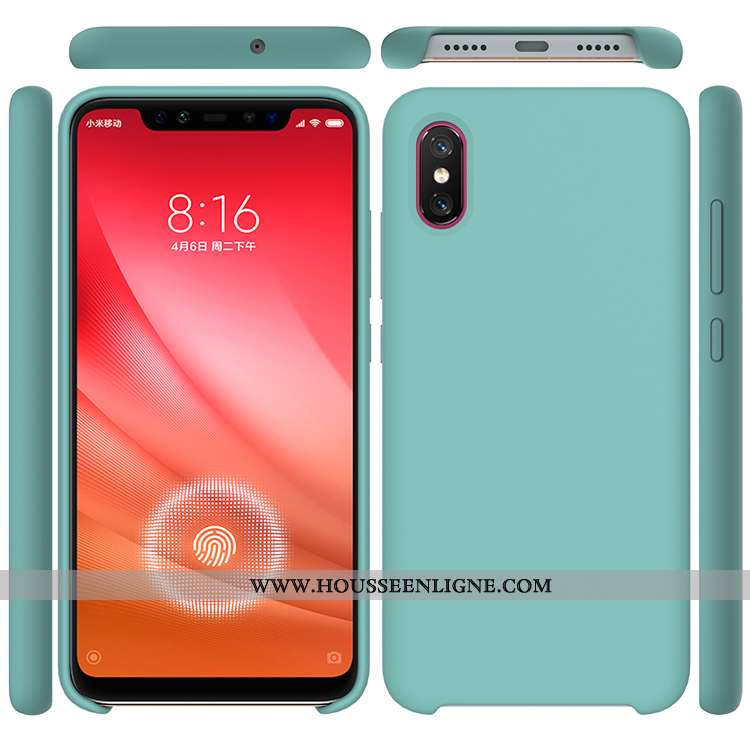 Housse Xiaomi Mi 8 Pro Modèle Fleurie Silicone Téléphone Portable Violet Couleur Unie Simple Petit