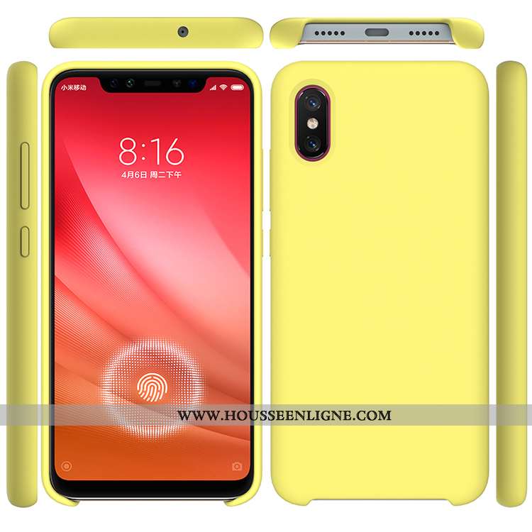 Housse Xiaomi Mi 8 Pro Modèle Fleurie Silicone Téléphone Portable Violet Couleur Unie Simple Petit