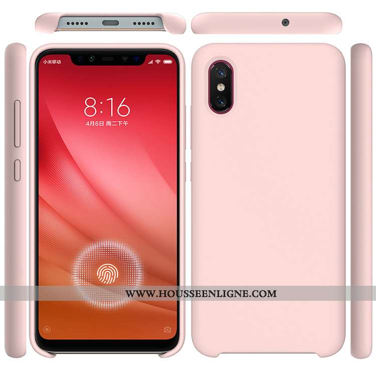 Housse Xiaomi Mi 8 Pro Modèle Fleurie Silicone Téléphone Portable Violet Couleur Unie Simple Petit