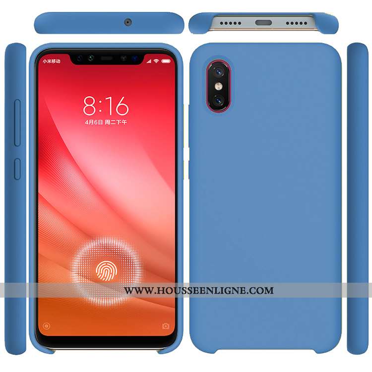 Housse Xiaomi Mi 8 Pro Modèle Fleurie Silicone Téléphone Portable Violet Couleur Unie Simple Petit