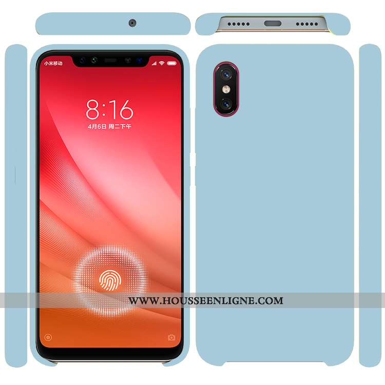 Housse Xiaomi Mi 8 Pro Modèle Fleurie Silicone Téléphone Portable Violet Couleur Unie Simple Petit