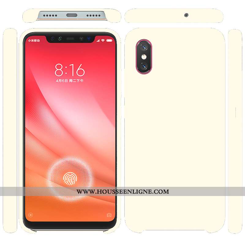 Housse Xiaomi Mi 8 Pro Modèle Fleurie Silicone Téléphone Portable Violet Couleur Unie Simple Petit