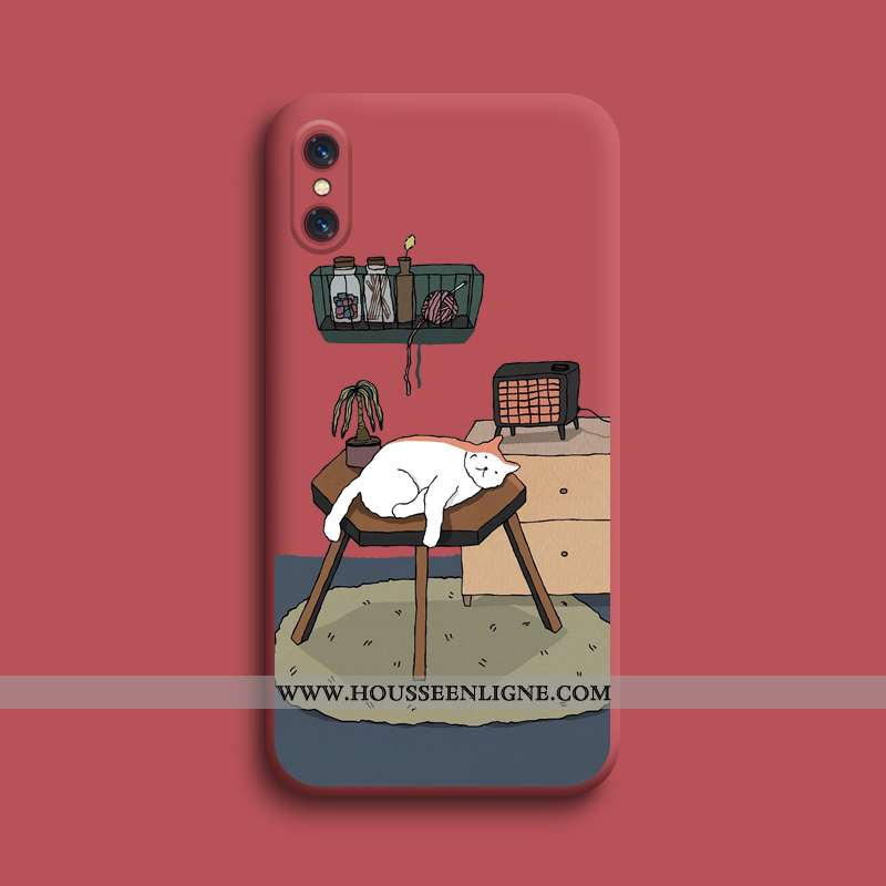 Housse Xiaomi Mi 8 Pro Silicone Protection Dessin Animé Jeunesse Étui Personnalité Coque Rouge