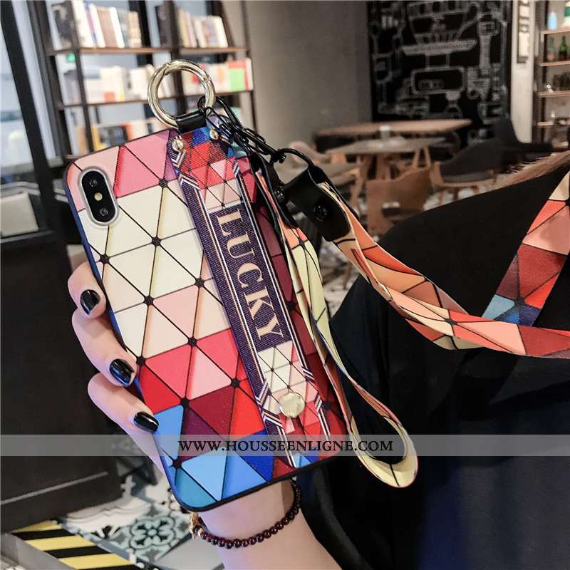 Housse Xiaomi Mi 8 Pro Tendance Cou Suspendu Petit Géométrie Multicolore Losange Jeunesse Coloré