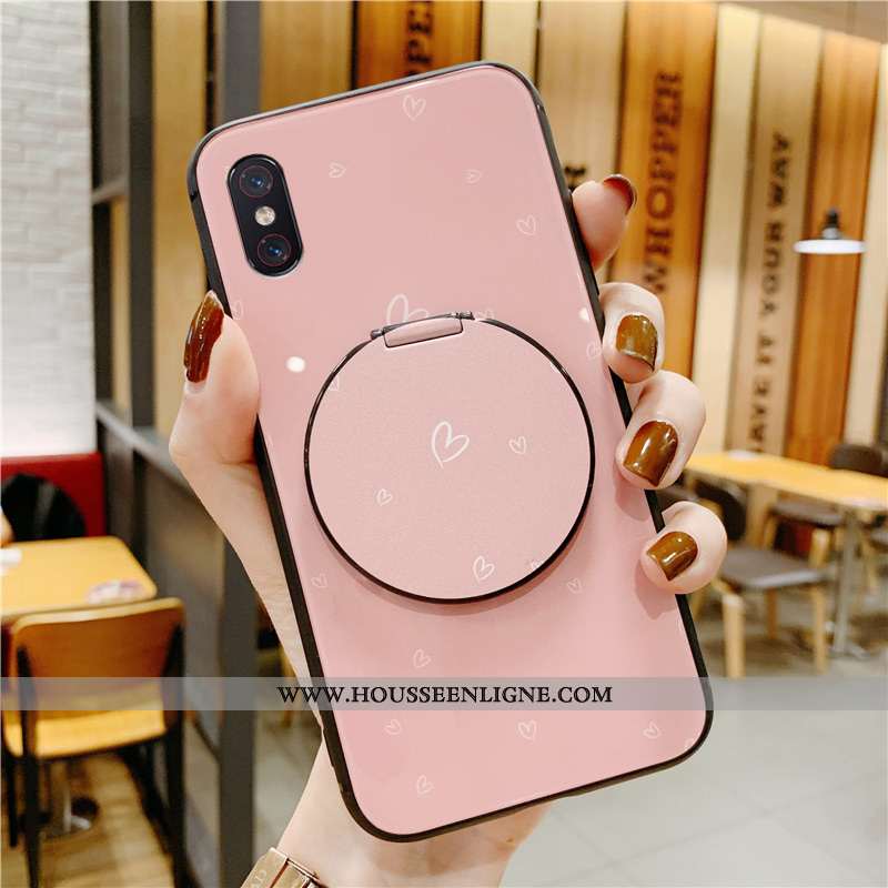 Housse Xiaomi Mi 8 Pro Tendance Modèle Fleurie Étui Support Téléphone Portable Miroir Vert Verte