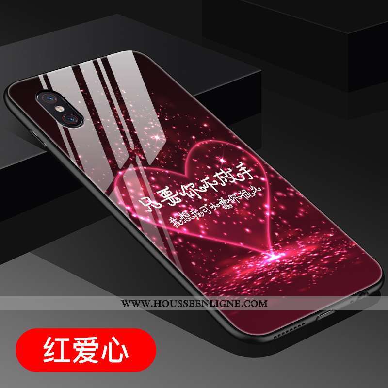 Housse Xiaomi Mi 8 Pro Verre Personnalité Style Chinois Modèle Fleurie Difficile Coque Incassable Bl