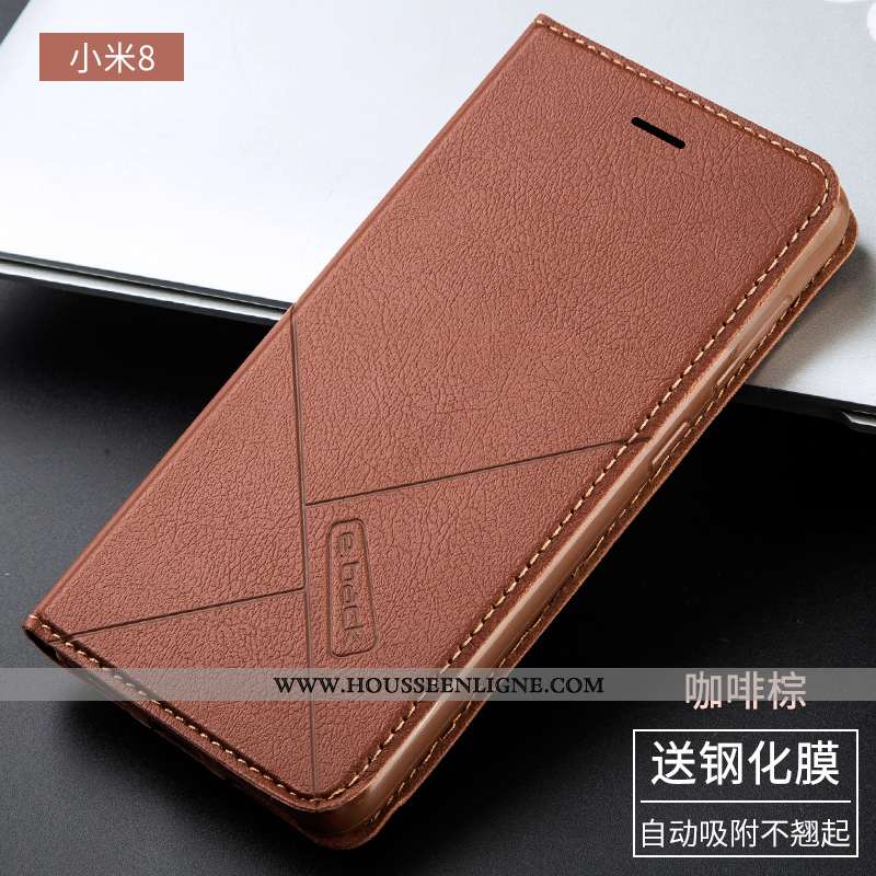 Housse Xiaomi Mi 8 Silicone Protection Incassable Tout Compris Coque Cuir Rose