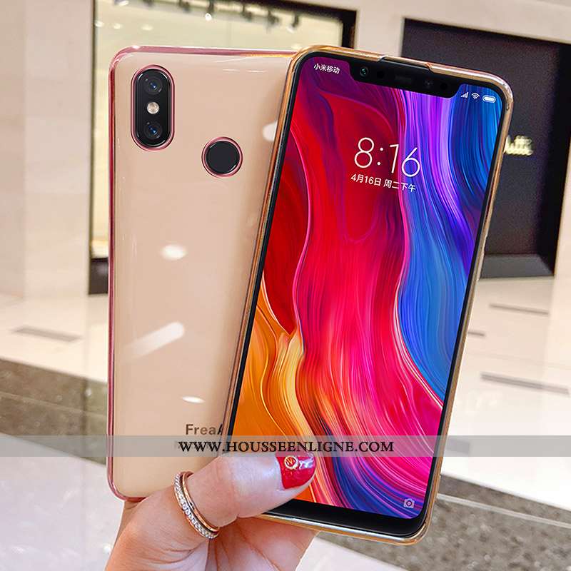 Housse Xiaomi Mi 8 Silicone Protection Incassable Étui Fluide Doux Vert Délavé En Daim Verte