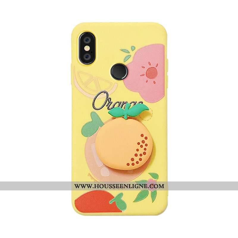 Housse Xiaomi Mi 8 Silicone Protection Jeunesse Petit Rose Fraise Fruit Jaune