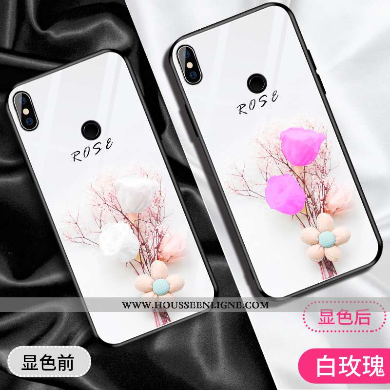 Housse Xiaomi Mi 8 Silicone Protection Verre Jeunesse Personnalité Créatif Membrane Blanche