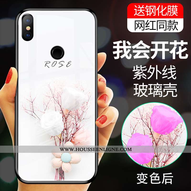 Housse Xiaomi Mi 8 Silicone Protection Verre Jeunesse Personnalité Créatif Membrane Blanche