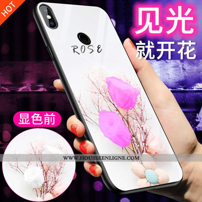Housse Xiaomi Mi 8 Silicone Protection Verre Jeunesse Personnalité Créatif Membrane Blanche