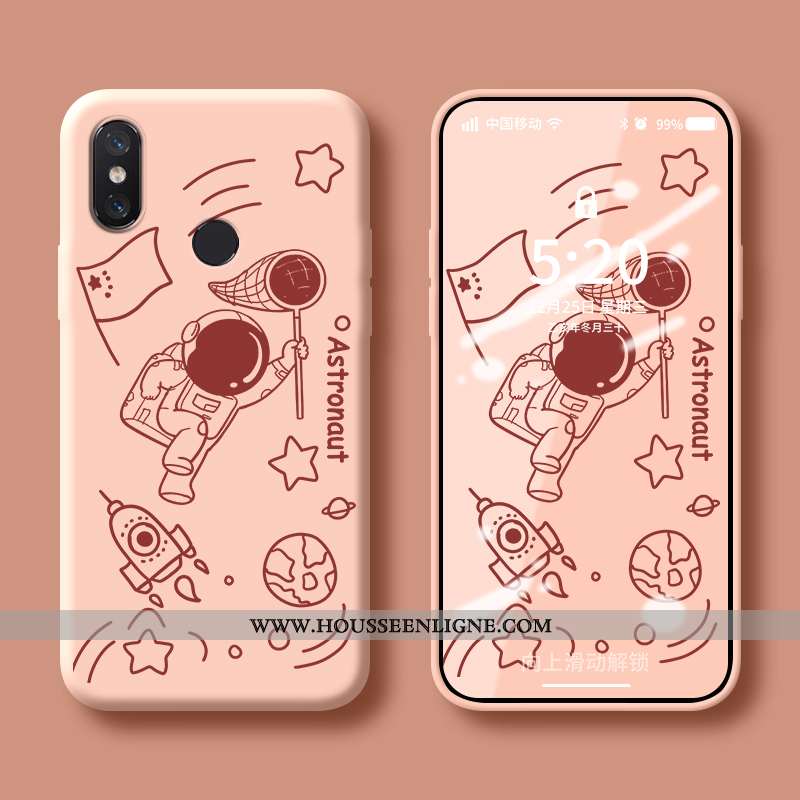 Housse Xiaomi Mi 8 Silicone Protection Étui Coque Net Rouge Tendance Personnalité Bleu