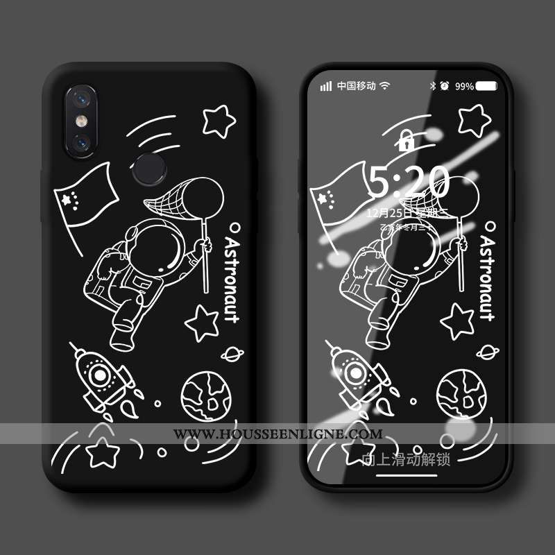 Housse Xiaomi Mi 8 Silicone Protection Étui Coque Net Rouge Tendance Personnalité Bleu
