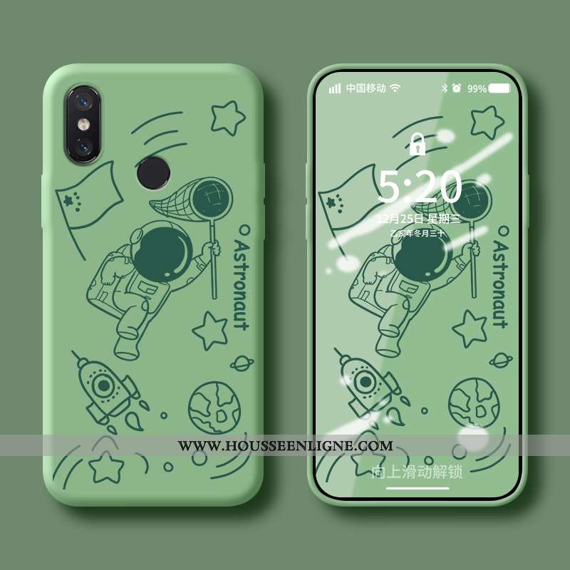 Housse Xiaomi Mi 8 Silicone Protection Étui Coque Net Rouge Tendance Personnalité Bleu