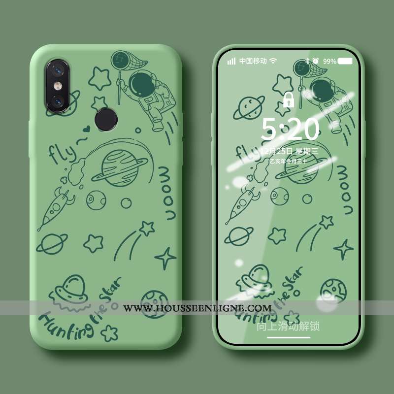 Housse Xiaomi Mi 8 Silicone Protection Étui Coque Net Rouge Tendance Personnalité Bleu