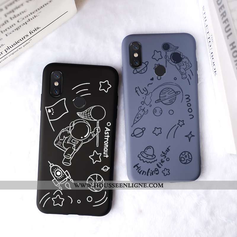 Housse Xiaomi Mi 8 Silicone Protection Étui Coque Net Rouge Tendance Personnalité Bleu