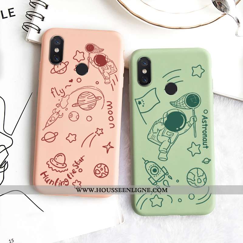 Housse Xiaomi Mi 8 Silicone Protection Étui Coque Net Rouge Tendance Personnalité Bleu