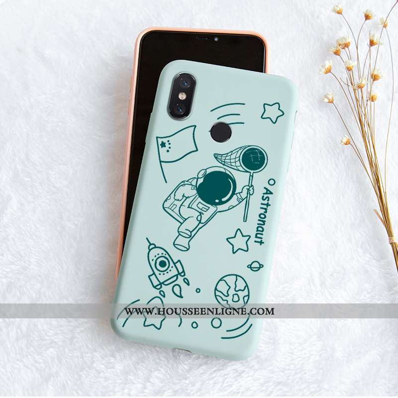 Housse Xiaomi Mi 8 Silicone Protection Étui Coque Net Rouge Tendance Personnalité Bleu