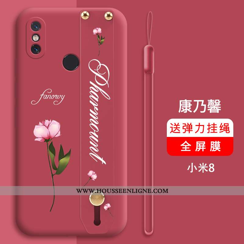 Housse Xiaomi Mi 8 Tendance Légère Incassable Ultra Support Téléphone Portable Modèle Fleurie Verte