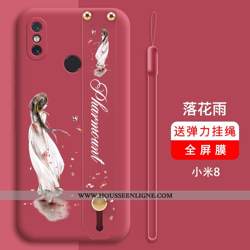 Housse Xiaomi Mi 8 Tendance Légère Incassable Ultra Support Téléphone Portable Modèle Fleurie Verte