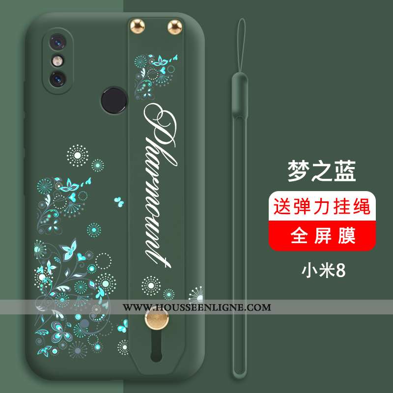 Housse Xiaomi Mi 8 Tendance Légère Incassable Ultra Support Téléphone Portable Modèle Fleurie Verte