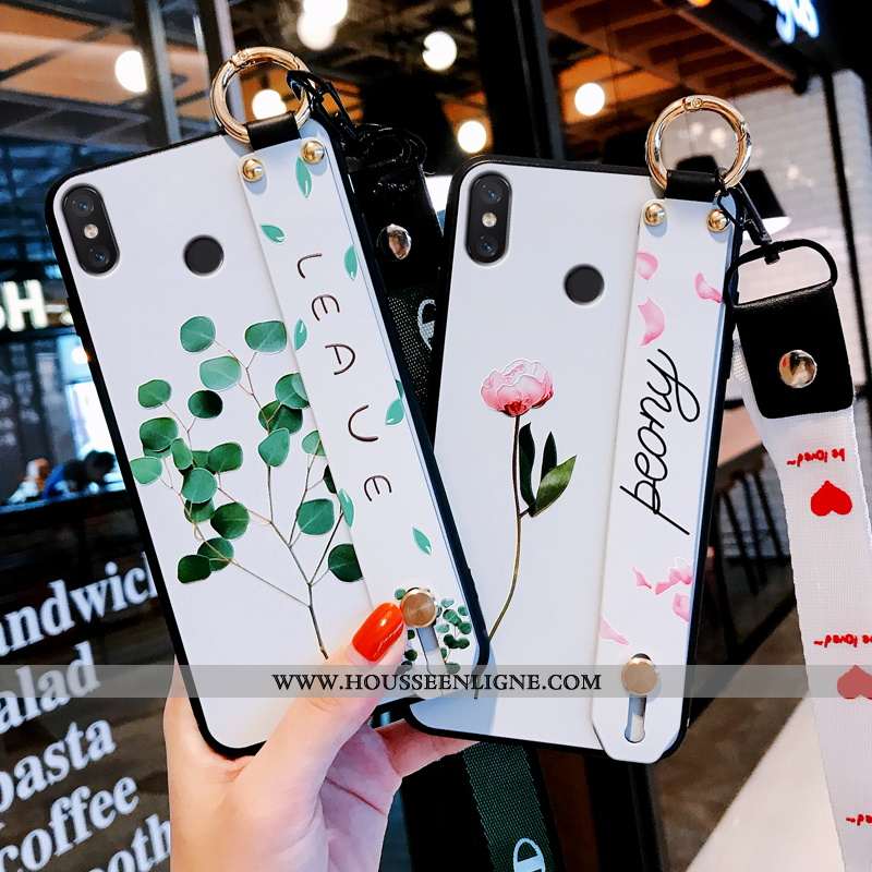 Housse Xiaomi Mi 8 Tendance Légère Protection Net Rouge Étui Mode Tout Compris Bleu
