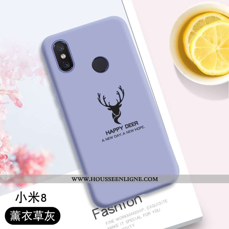 Housse Xiaomi Mi 8 Tendance Modèle Fleurie Créatif Vert Coque Fluide Doux Protection Verte