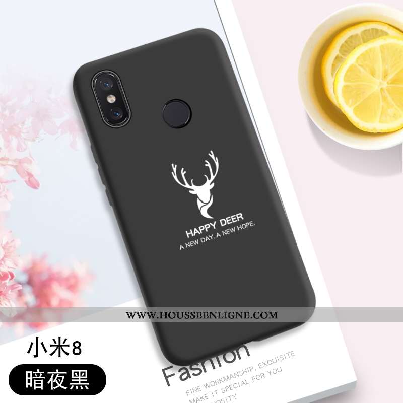 Housse Xiaomi Mi 8 Tendance Modèle Fleurie Créatif Vert Coque Fluide Doux Protection Verte