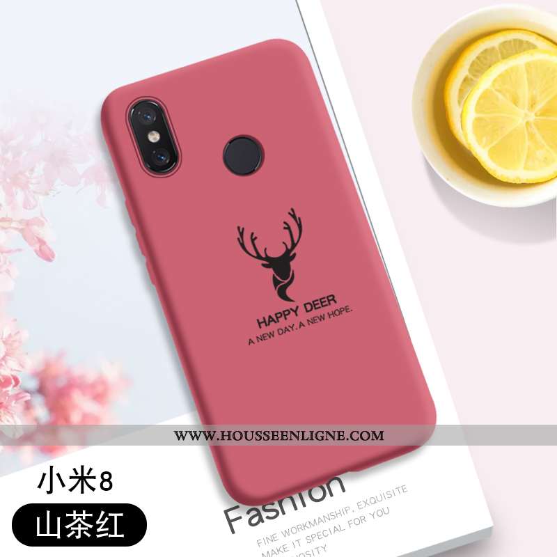 Housse Xiaomi Mi 8 Tendance Modèle Fleurie Créatif Vert Coque Fluide Doux Protection Verte