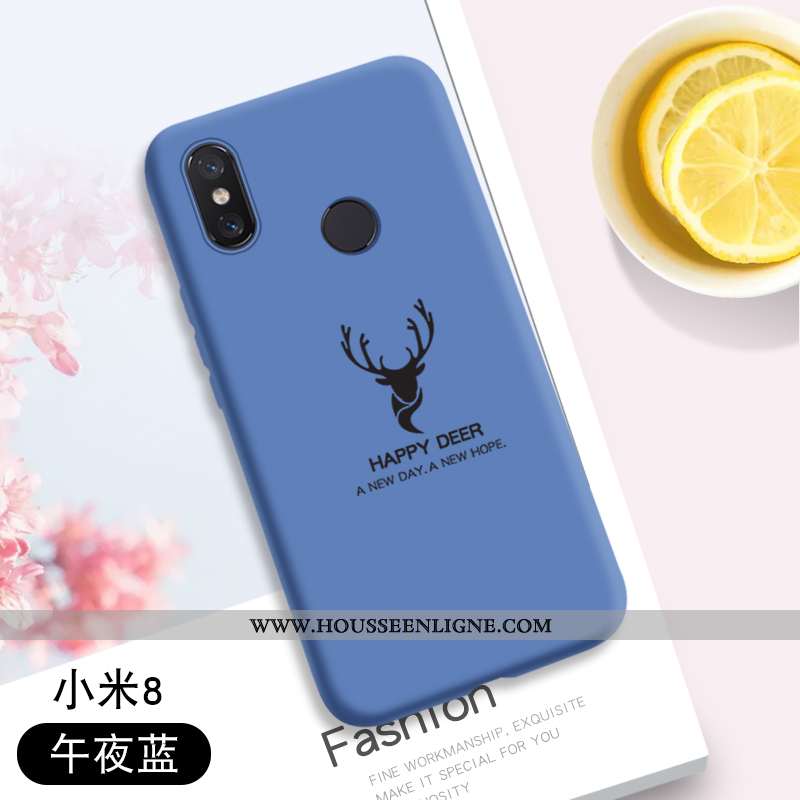 Housse Xiaomi Mi 8 Tendance Modèle Fleurie Créatif Vert Coque Fluide Doux Protection Verte