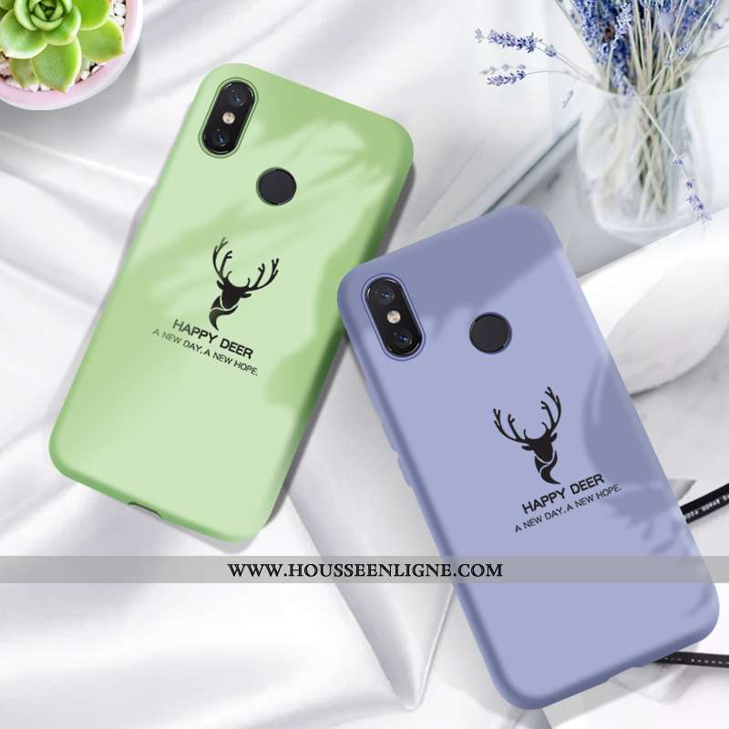 Housse Xiaomi Mi 8 Tendance Modèle Fleurie Créatif Vert Coque Fluide Doux Protection Verte