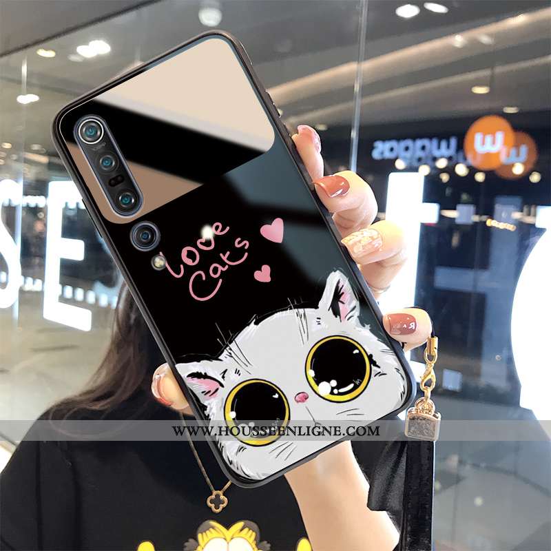 Housse Xiaomi Mi 9 Charmant Tendance Dessin Animé Chat Protection Noir Frais
