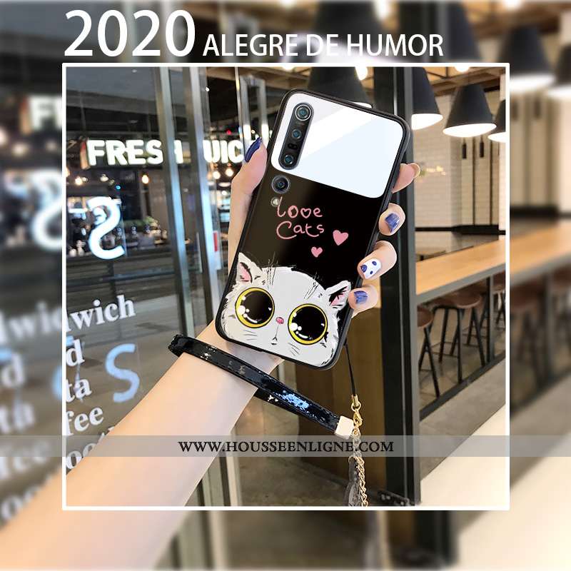 Housse Xiaomi Mi 9 Charmant Tendance Dessin Animé Chat Protection Noir Frais