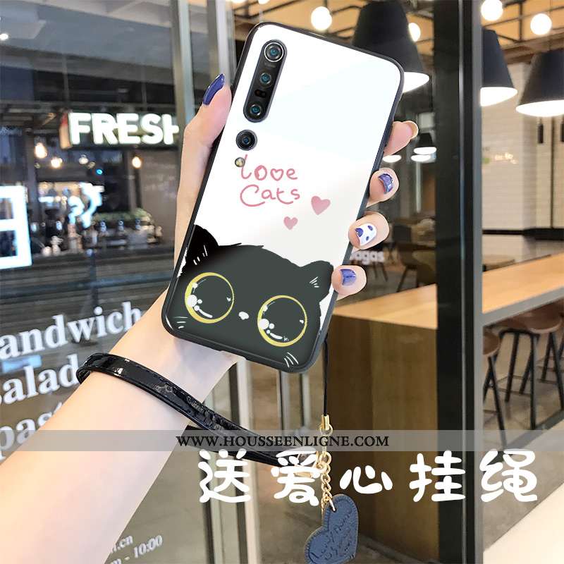 Housse Xiaomi Mi 9 Charmant Tendance Dessin Animé Chat Protection Noir Frais