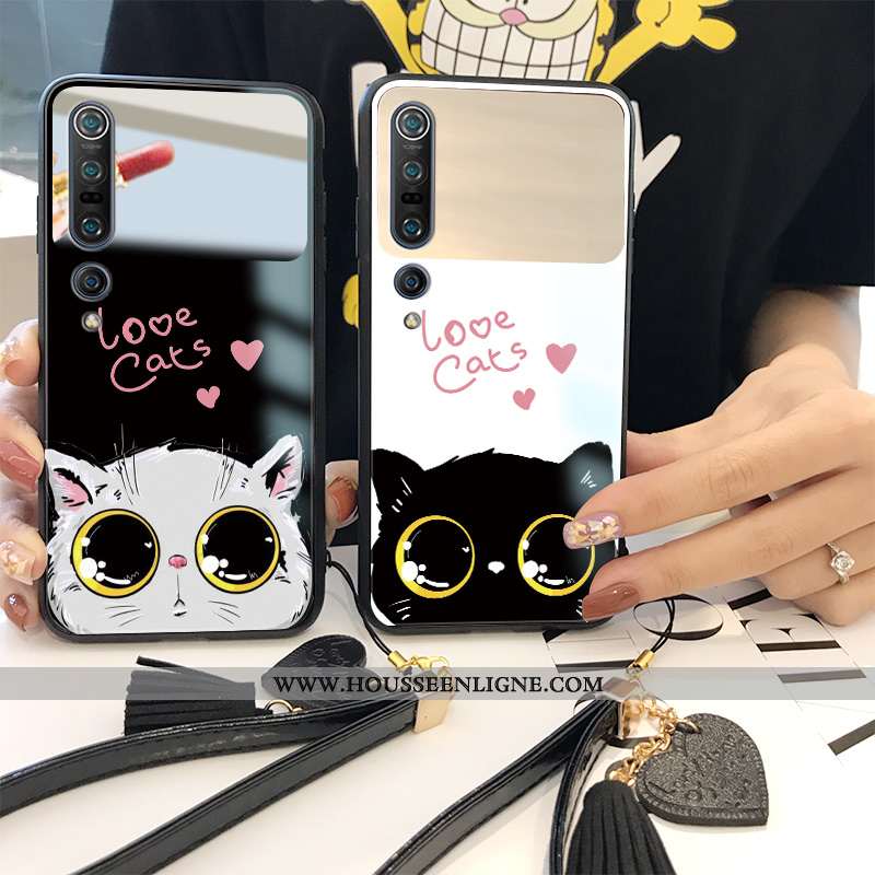Housse Xiaomi Mi 9 Charmant Tendance Dessin Animé Chat Protection Noir Frais