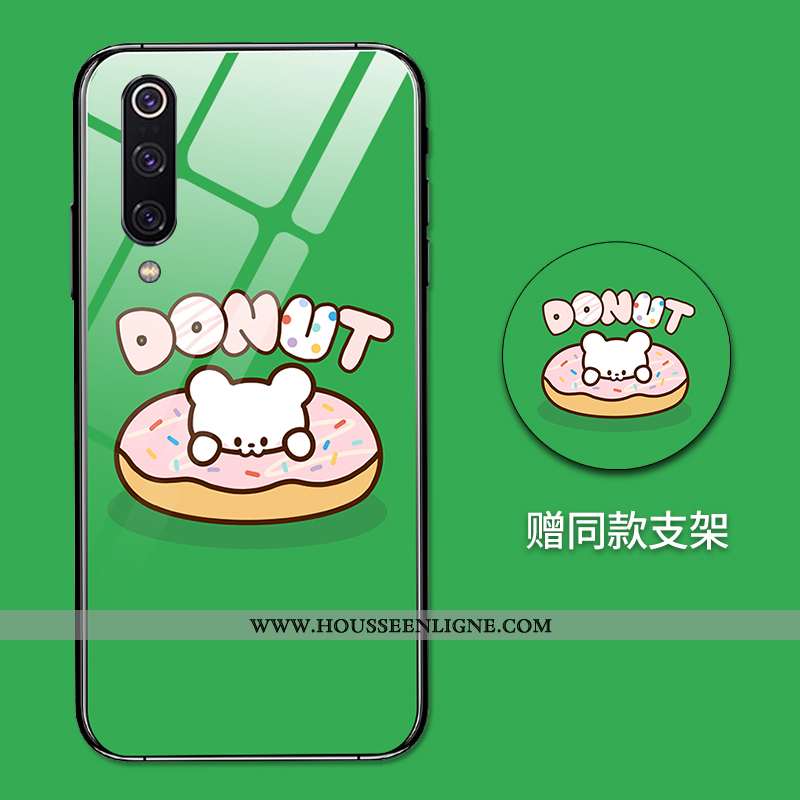 Housse Xiaomi Mi 9 Créatif Dessin Animé Amoureux Net Rouge Tout Compris Miroir Difficile Jaune