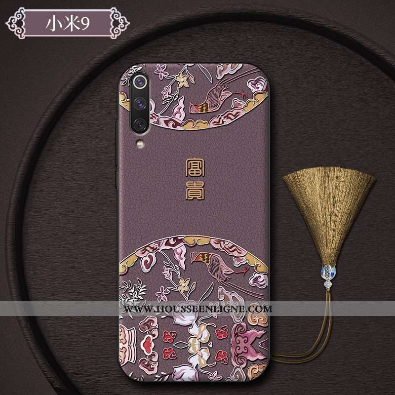 Housse Xiaomi Mi 9 Délavé En Daim Personnalité Incassable Tout Compris Silicone Créatif Tendance Gri