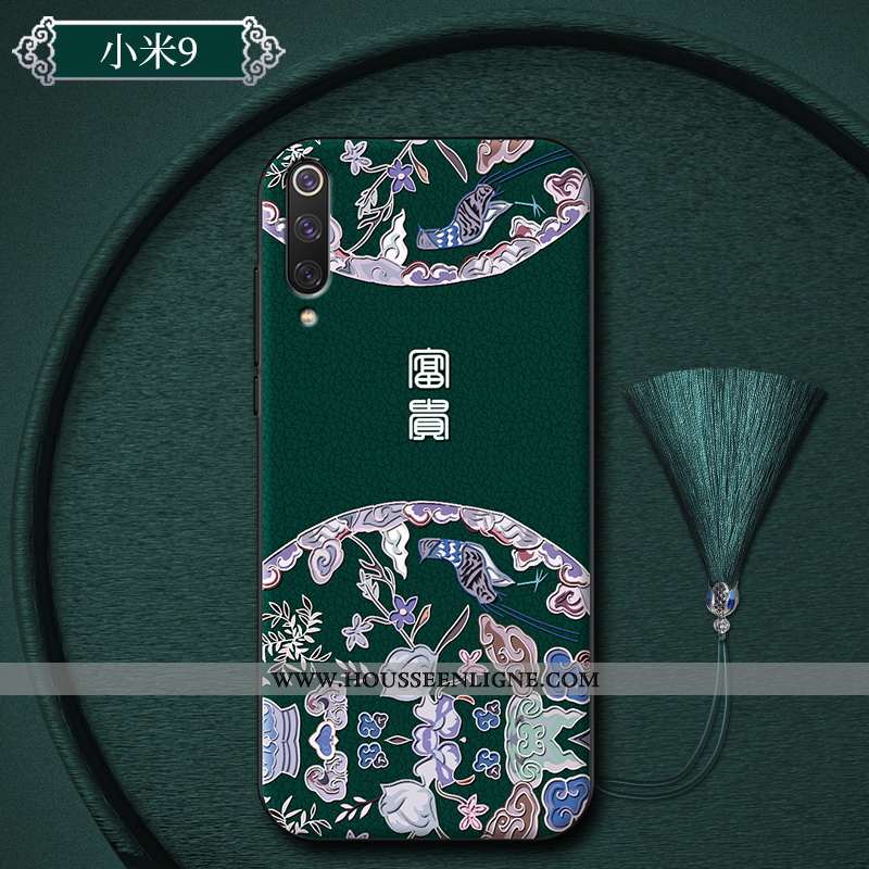 Housse Xiaomi Mi 9 Délavé En Daim Personnalité Incassable Tout Compris Silicone Créatif Tendance Gri