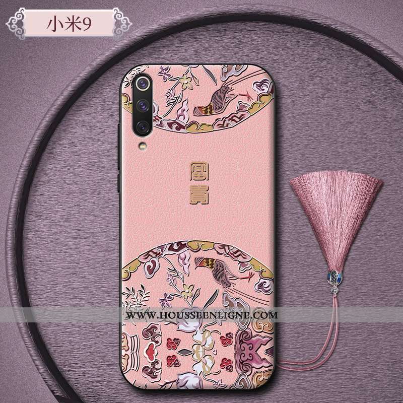 Housse Xiaomi Mi 9 Délavé En Daim Personnalité Incassable Tout Compris Silicone Créatif Tendance Gri