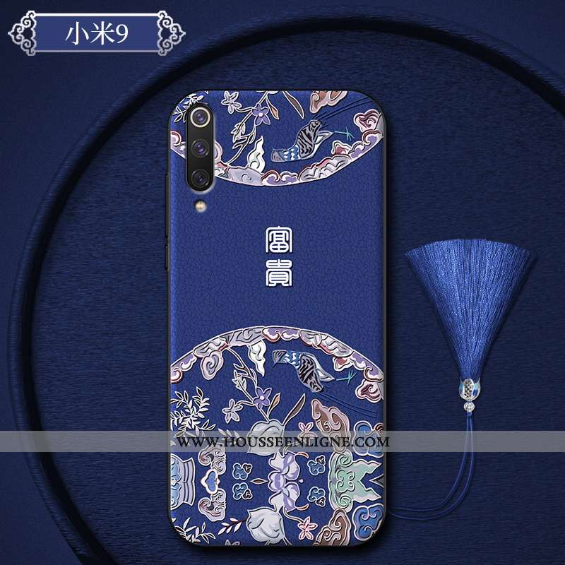 Housse Xiaomi Mi 9 Délavé En Daim Personnalité Incassable Tout Compris Silicone Créatif Tendance Gri