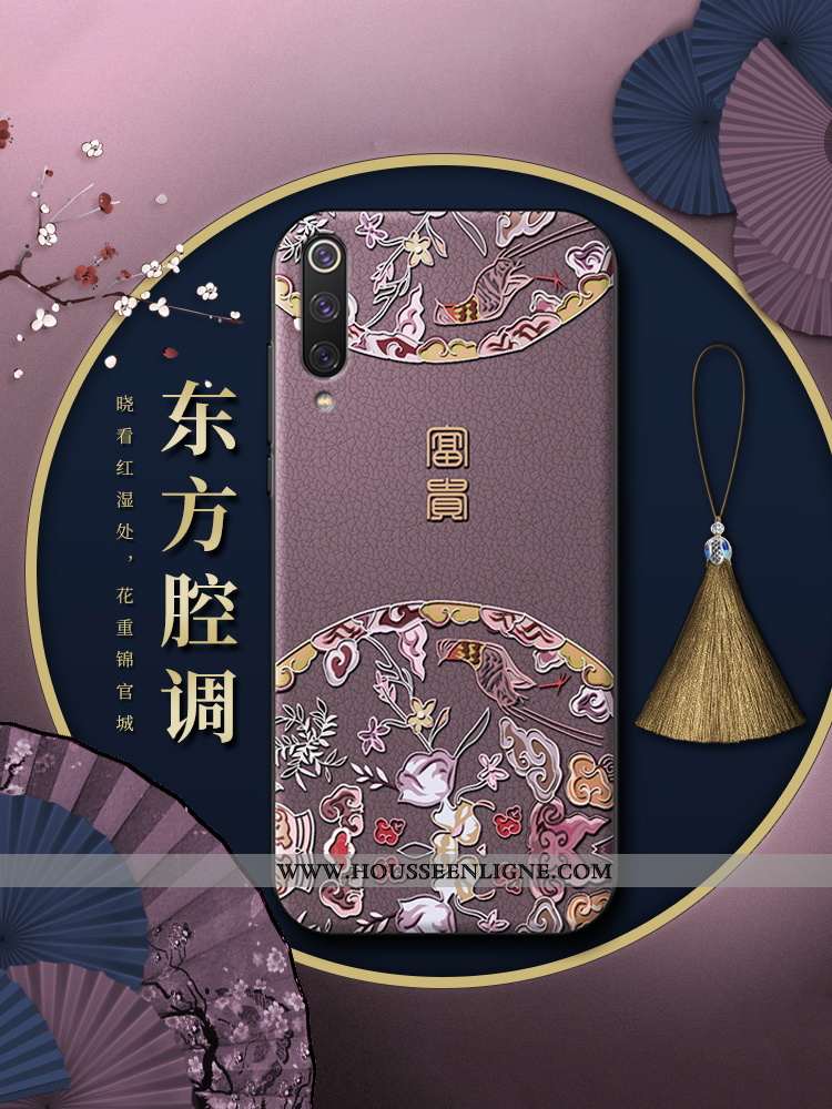 Housse Xiaomi Mi 9 Délavé En Daim Personnalité Incassable Tout Compris Silicone Créatif Tendance Gri