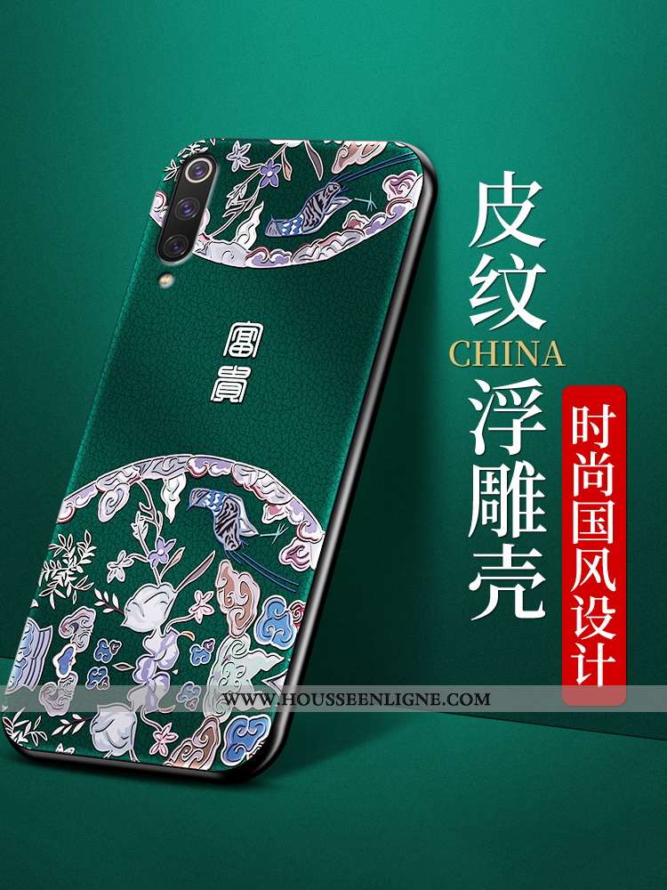 Housse Xiaomi Mi 9 Délavé En Daim Personnalité Incassable Tout Compris Silicone Créatif Tendance Gri