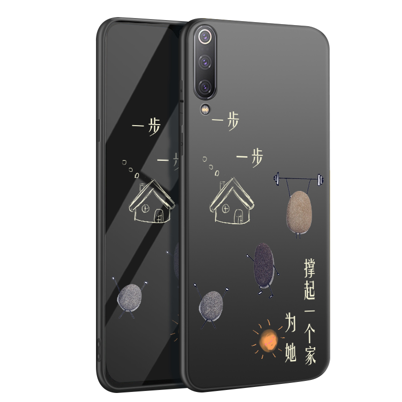 Housse Xiaomi Mi 9 Fluide Doux Silicone Créatif Protection Petit Personnalité Téléphone Portable Noi